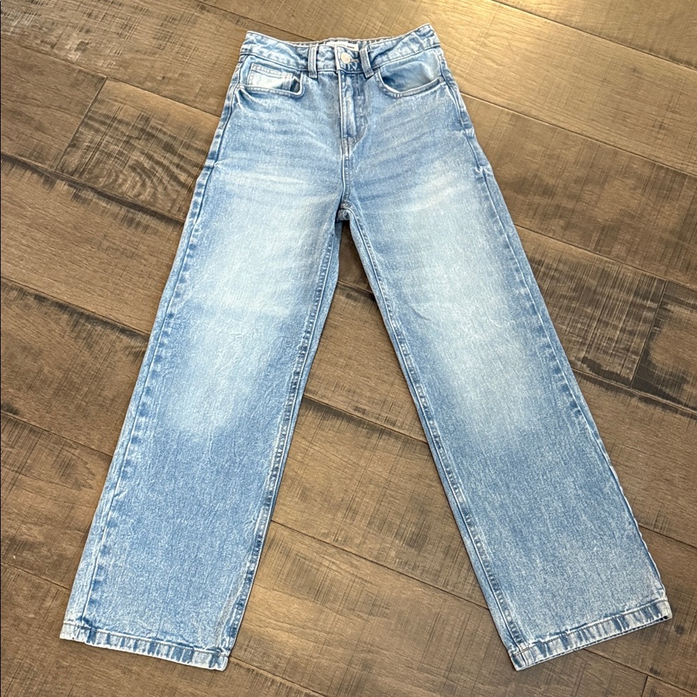 TERRANOVA ITALIAN JEANS SIZE 24 high waist wide leg Light Blue Wide-Leg Jeans